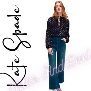 Kate Spade Mini Flora Tie-Neck Top